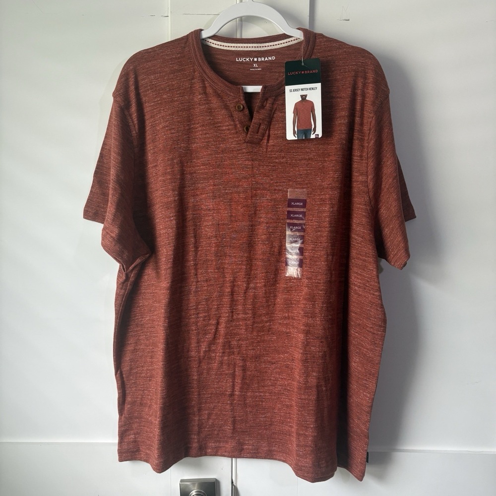 Luck Brand JERSEY NOTCH HENLEY Henley XL NWT